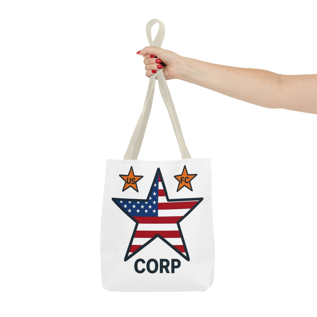 USFC-CORP LOGO Tote Bag — 'US FC' Corp Patriotic Canvas Tote