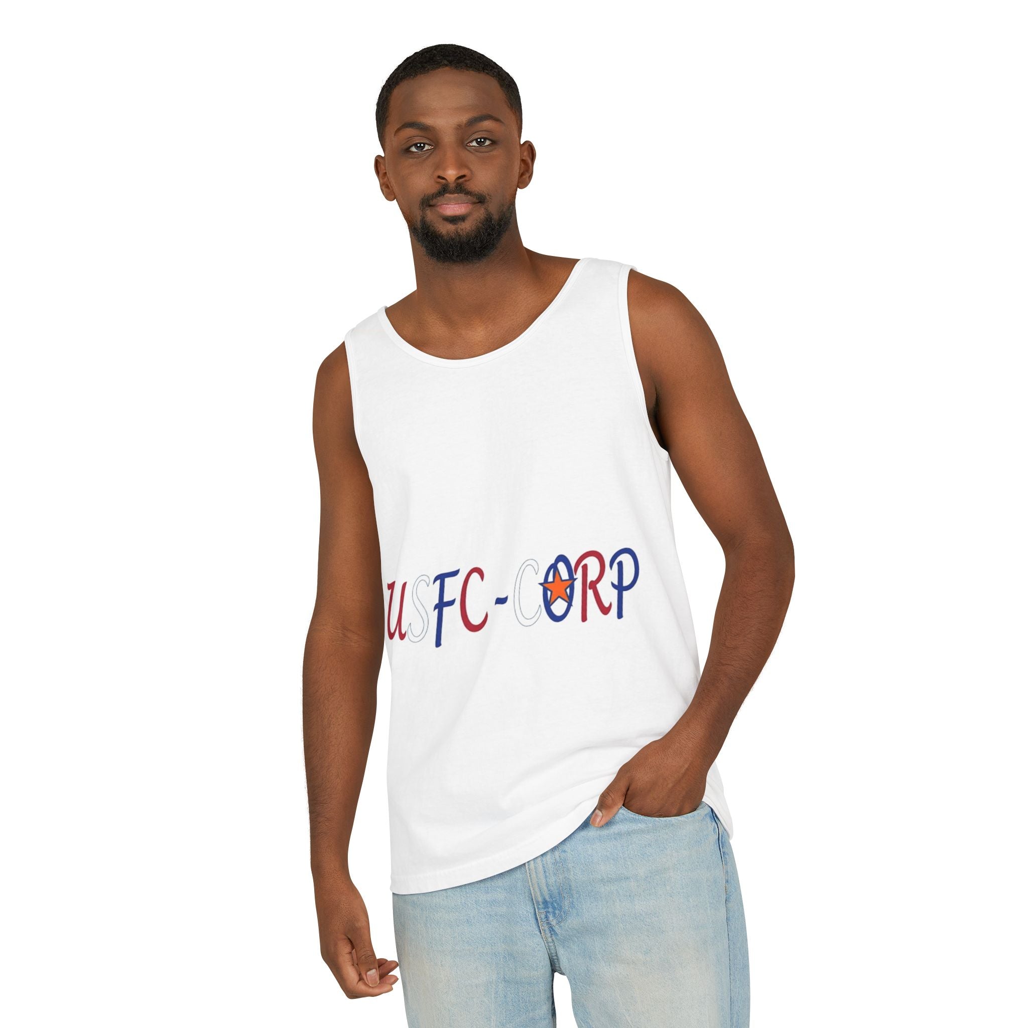 USFC-CORP Patriotic Tank Top — 'Honor Their Sacrifice' American Flag Memorial Tank