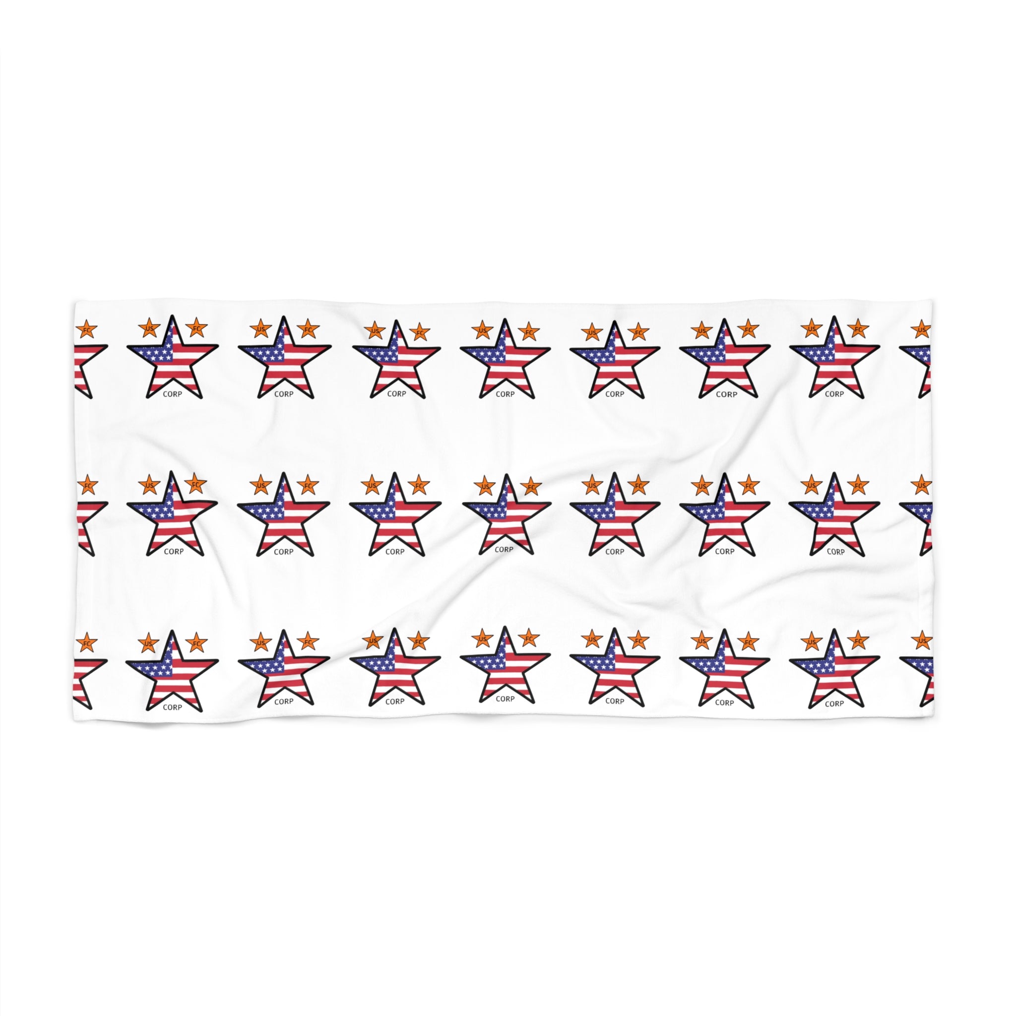 USFC-CORP ORIGINAL LOGO Beach Towel | Patriotic Stars