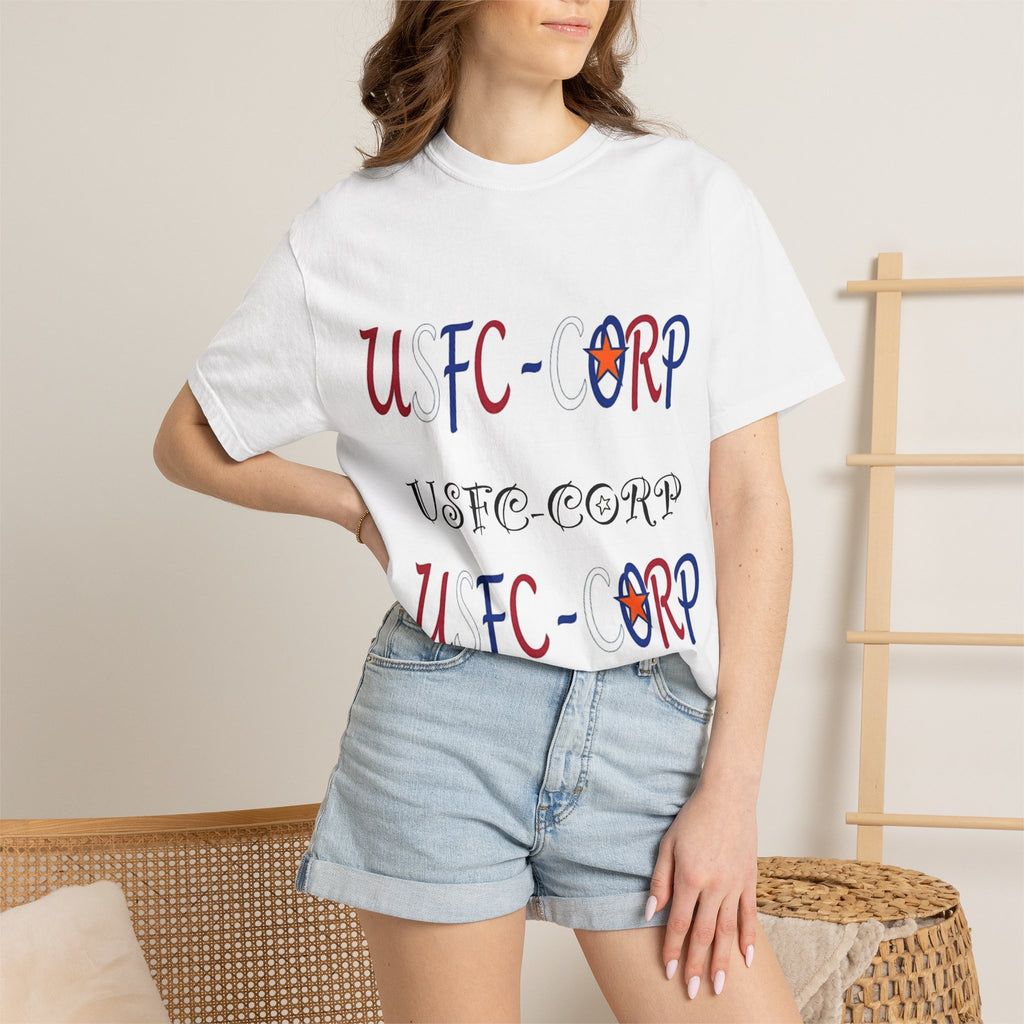 USFC-Corp Logo T-Shirt — Patriotic Red & Blue Graphic Tee