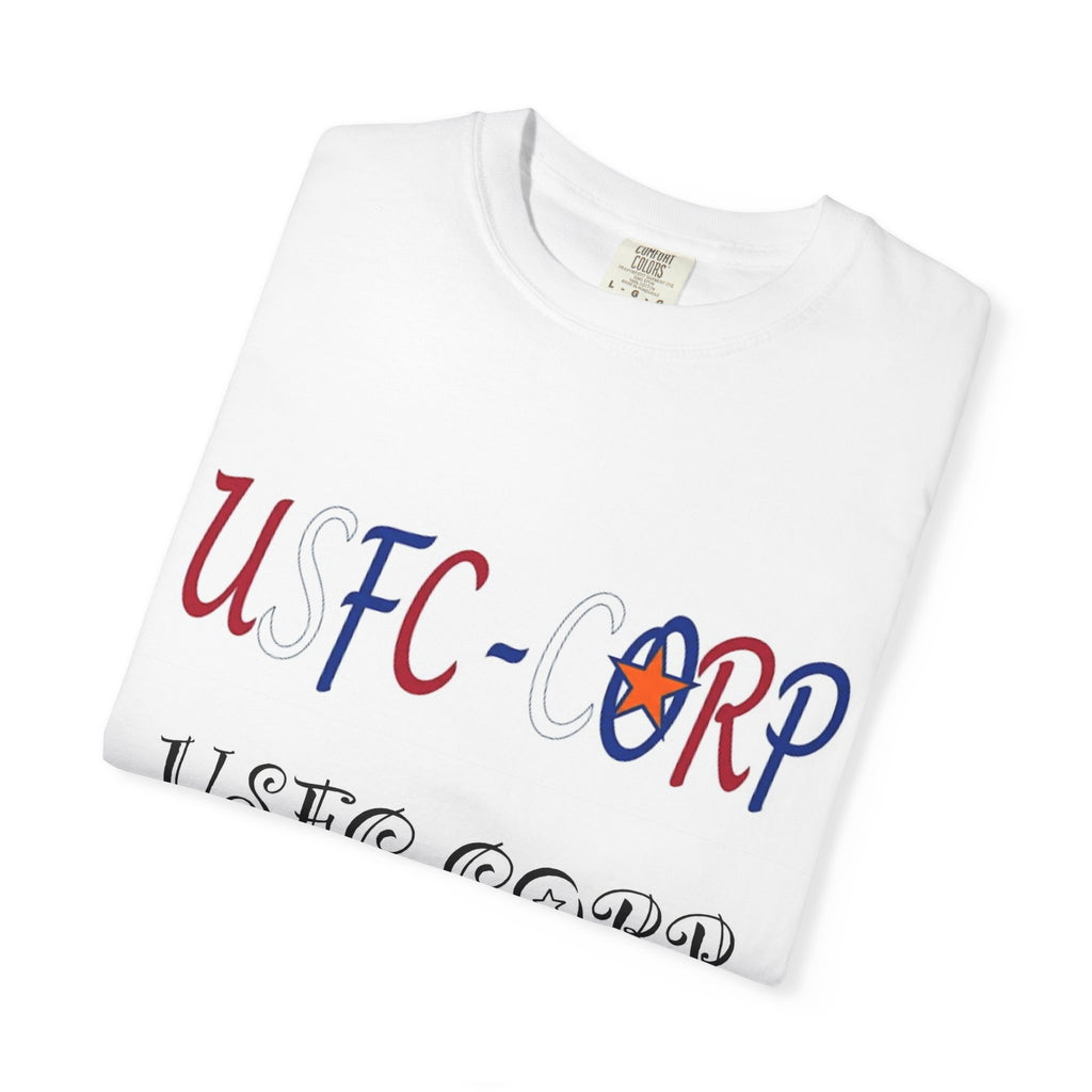 USFC-Corp Logo T-Shirt — Patriotic Red & Blue Graphic Tee