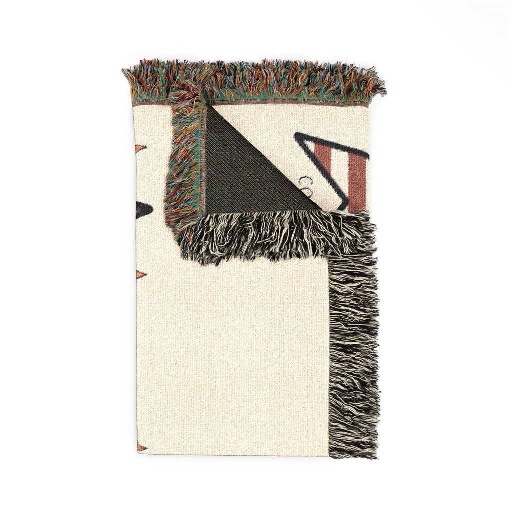 USFC-CORP ORIGINAL LOGO Trio Woven Blanket | American Flag Stars, Rustic Fringe