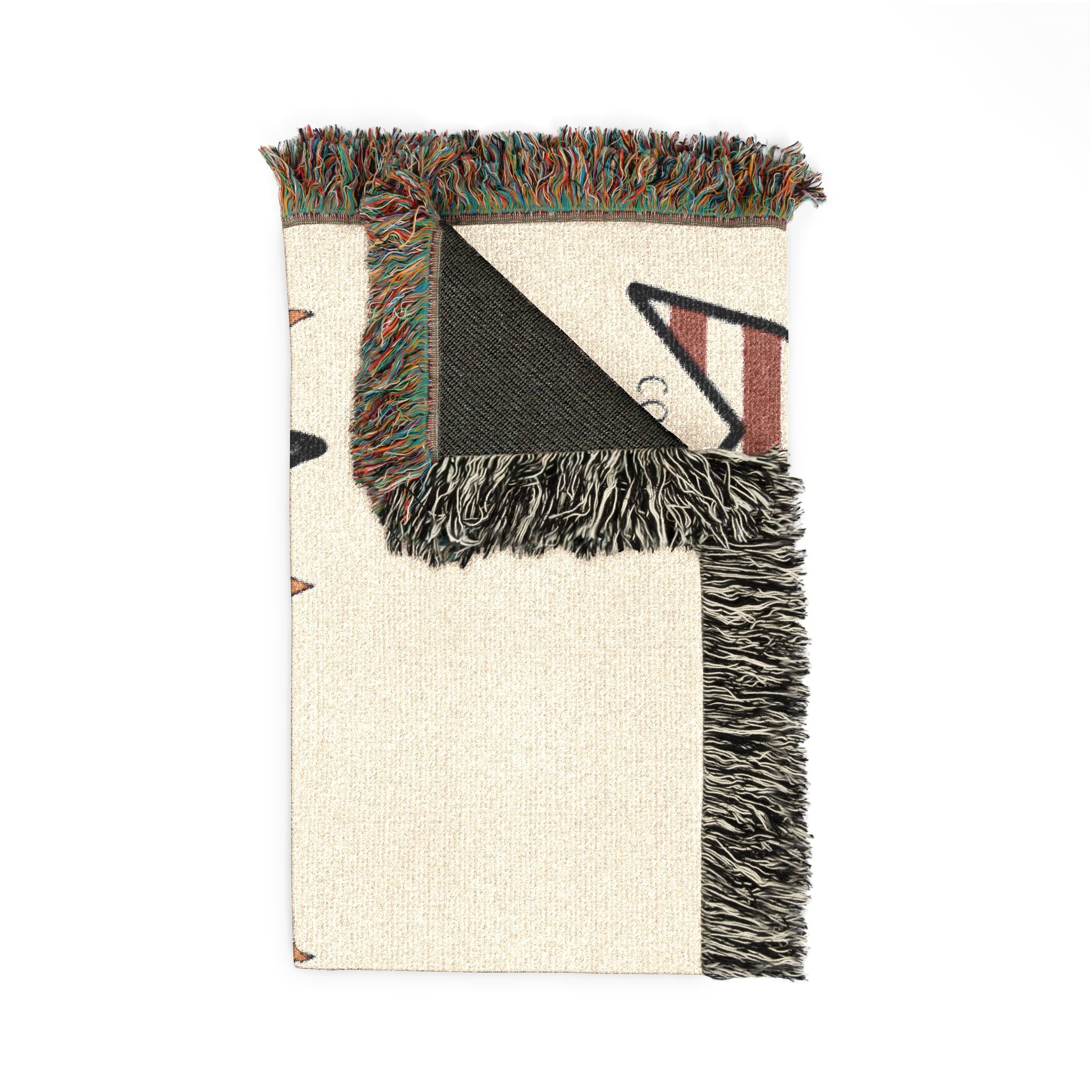 USFC-CORP ORIGINAL LOGO Trio Woven Blanket | American Flag Stars, Rustic Fringe