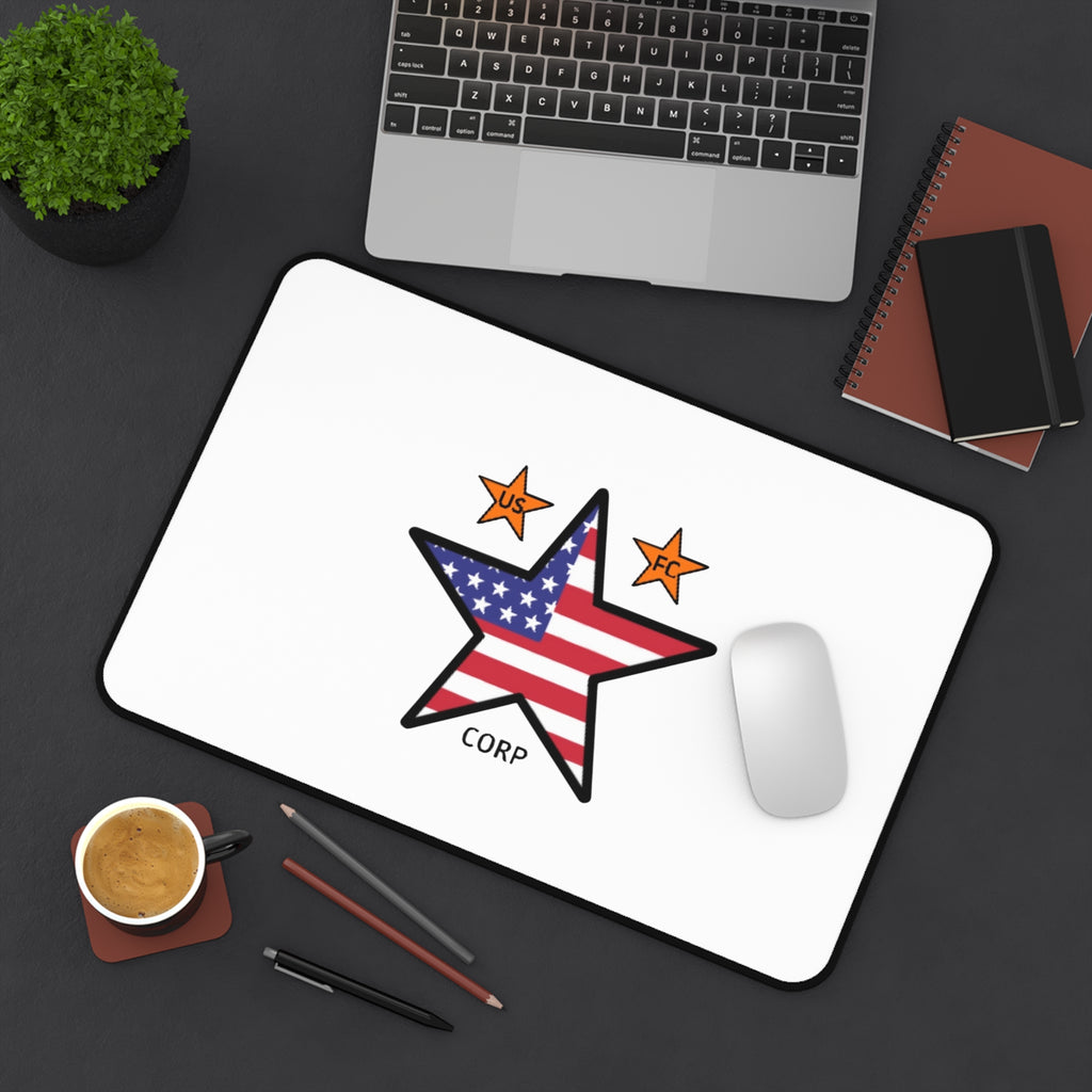 USFC-CORP ORIGINAL LOGO Desk Mat — Patriotic US Corp Mouse Pad