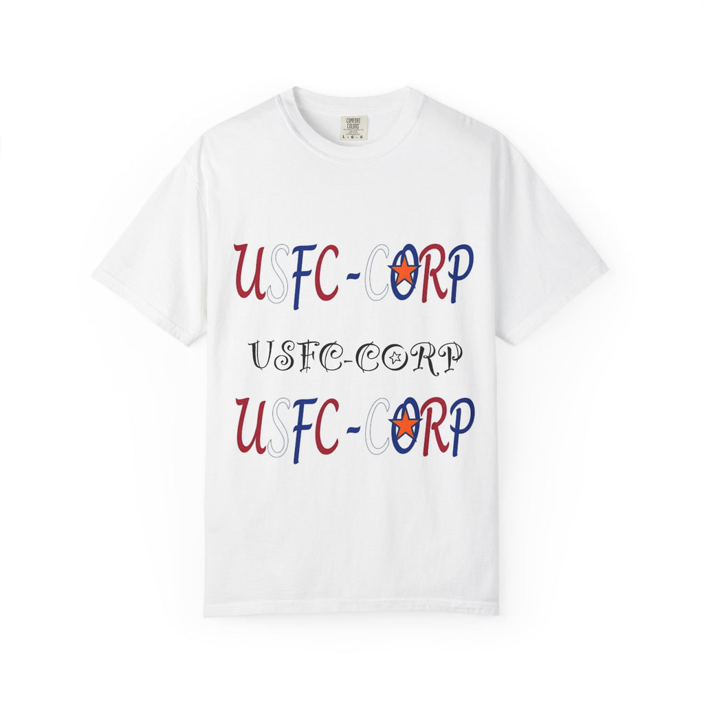 USFC-Corp Logo T-Shirt — Patriotic Red & Blue Graphic Tee