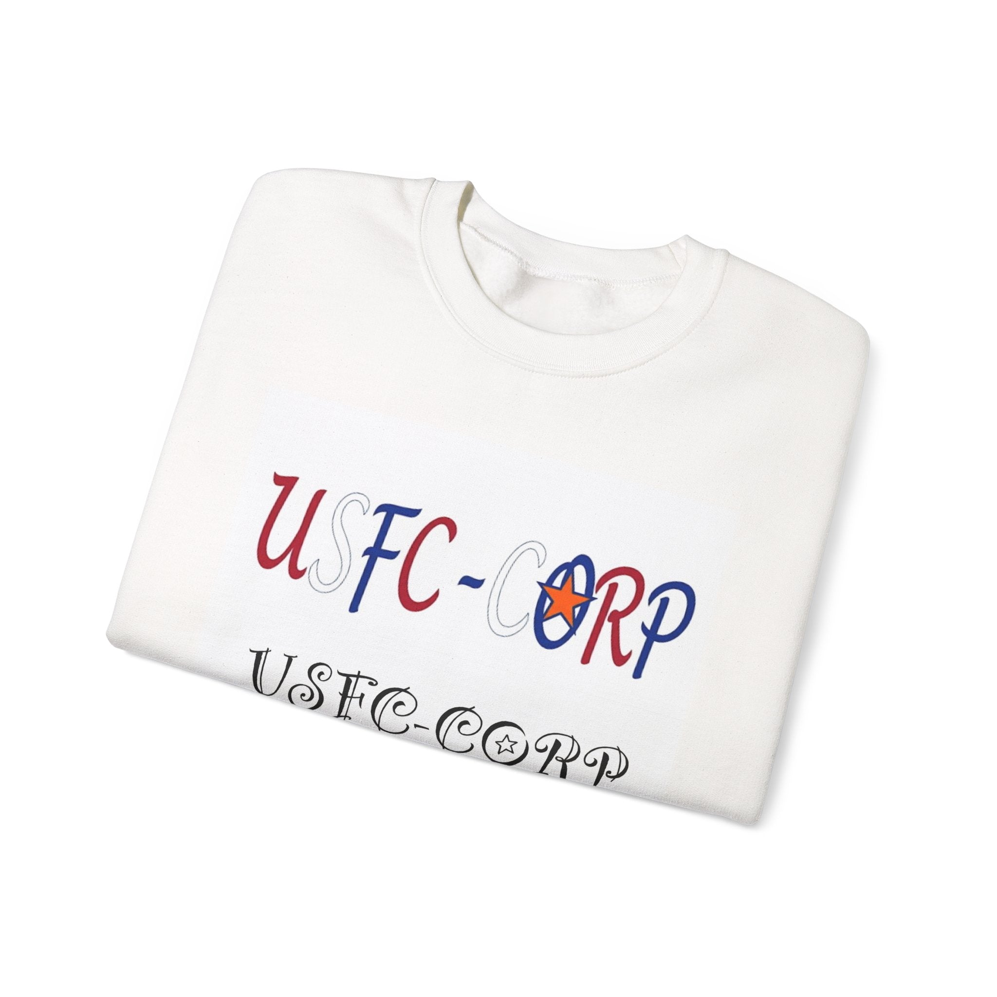 USFC-CORP Graphic Crewneck Sweatshirt — Military Scene Back Print
