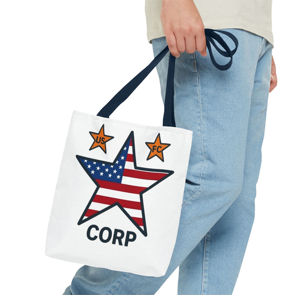 USFC-CORP LOGO Tote Bag — 'US FC' Corp Patriotic Canvas Tote