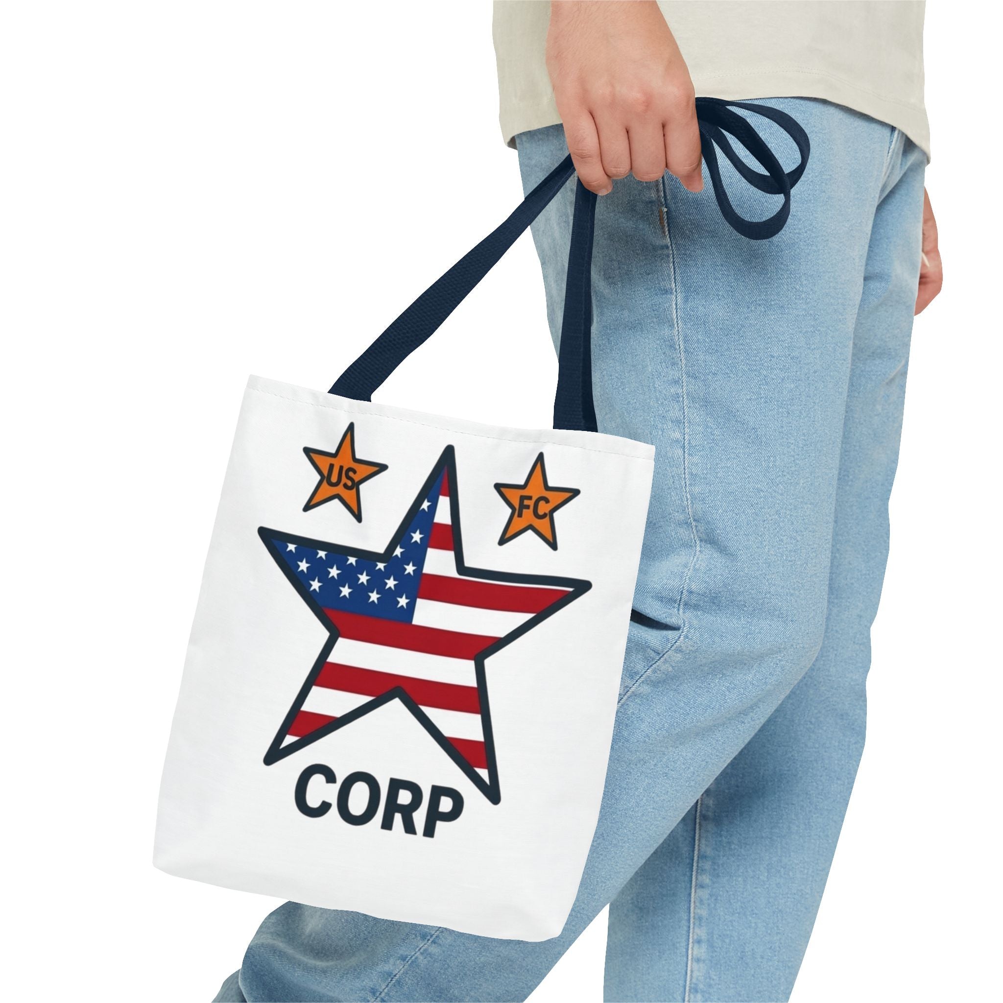 USFC-CORP LOGO Tote Bag — 'US FC' Corp Patriotic Canvas Tote