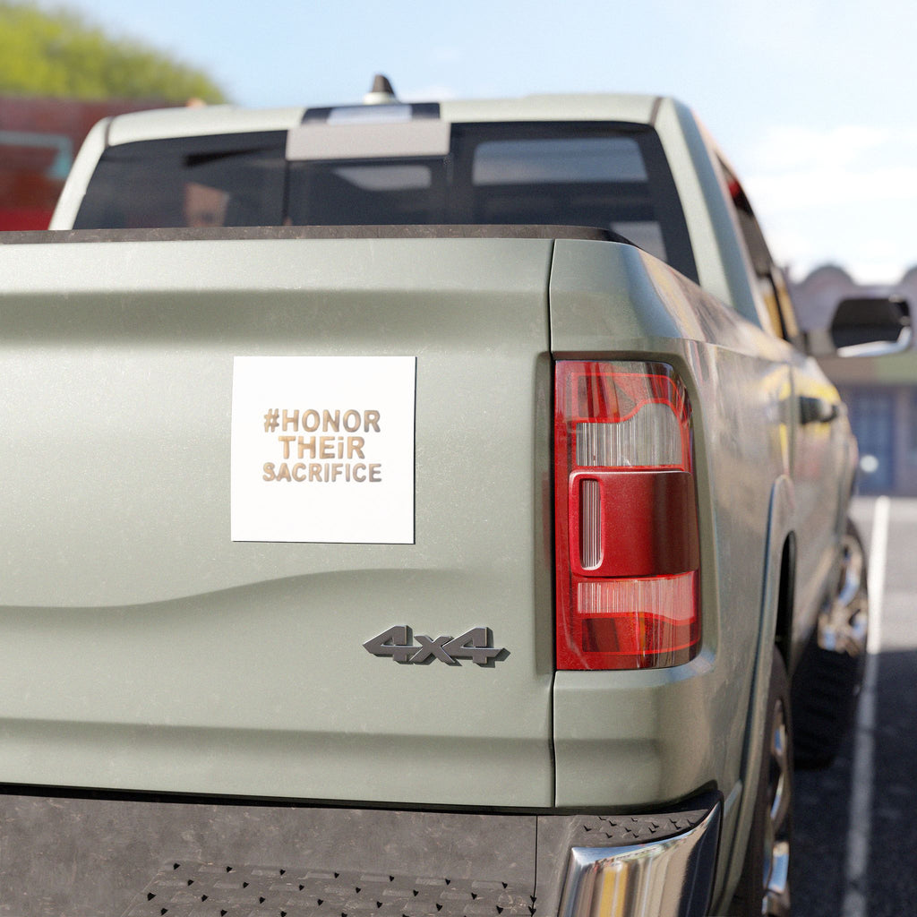 Car Magnet — “#Honor Their Sacrifice” Patriotic Remembrance Magnet