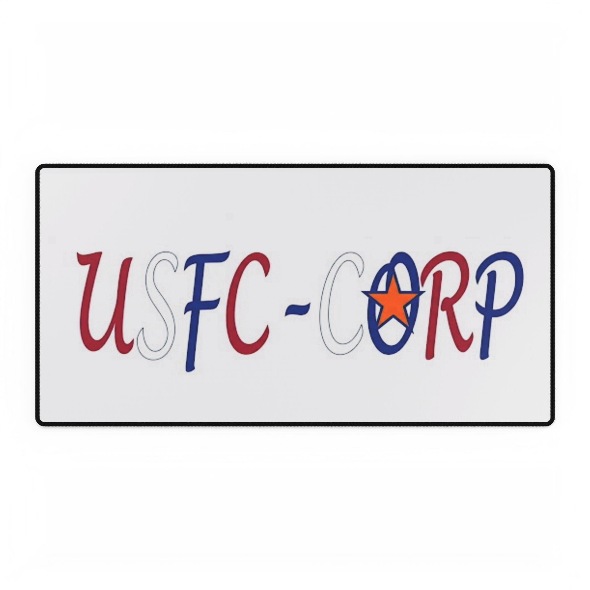 USFC-CORP Patriotic Logo Desk Mat — Large Gaming/Office Mouse Pad