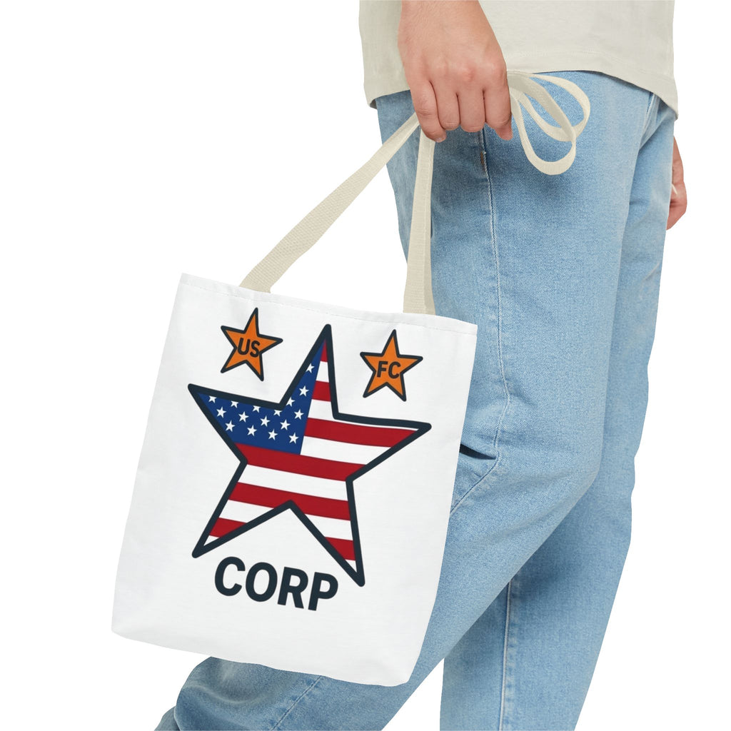USFC-CORP LOGO Tote Bag — 'US FC' Corp Patriotic Canvas Tote