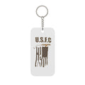 USFC-CORP Fifth Casualty Logo Keychain Charm — Double-Sided Patriotic Star & Distressed Flag