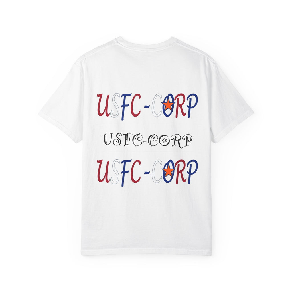 USFC-Corp Logo T-Shirt — Patriotic Red & Blue Graphic Tee