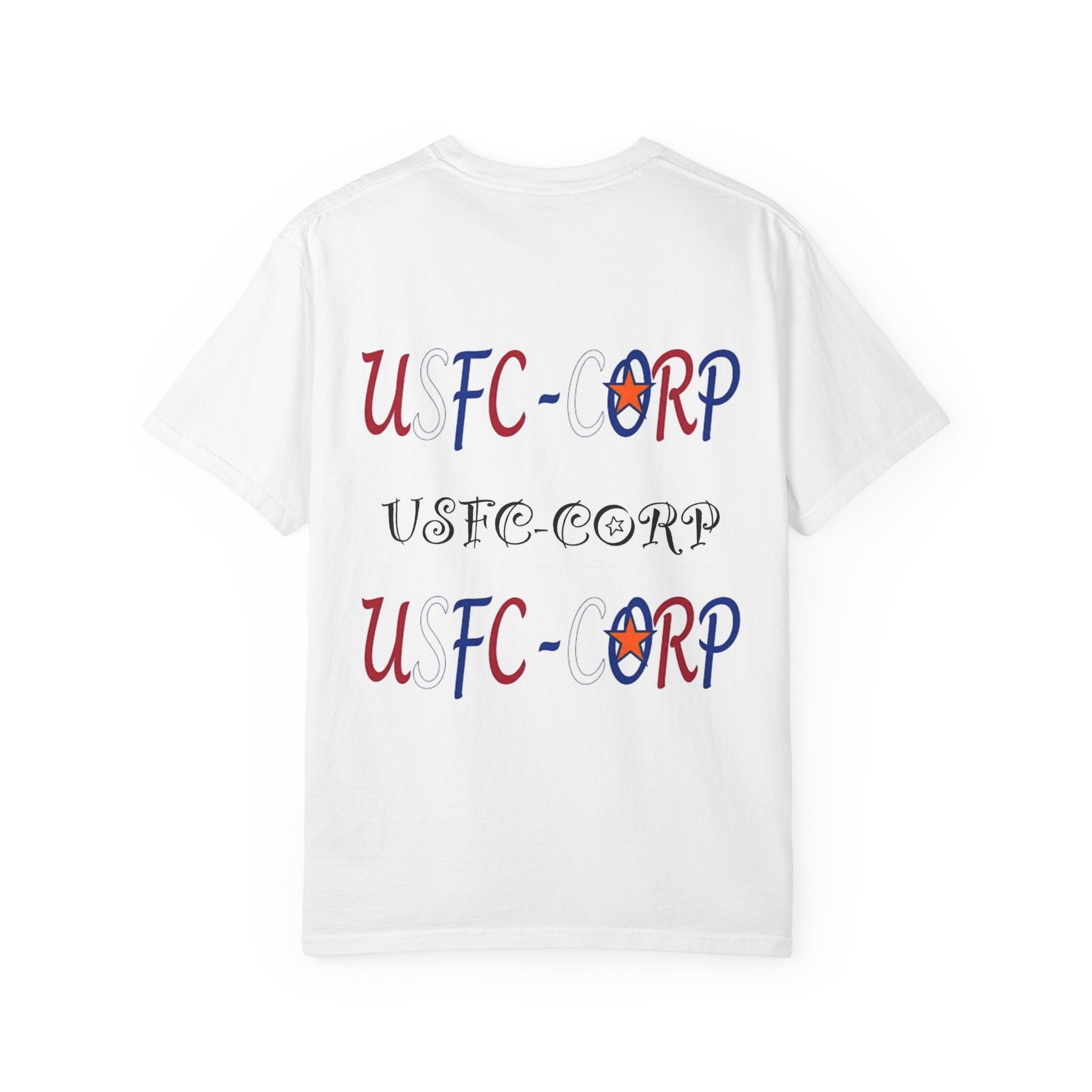USFC-Corp Logo T-Shirt — Patriotic Red & Blue Graphic Tee